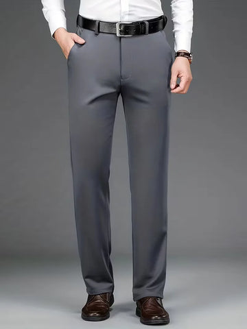 Zwarte zakelijke broek met rechte pijpen