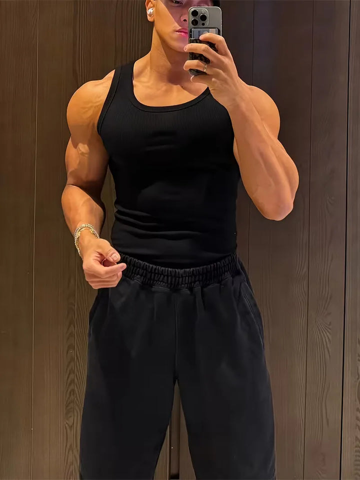 Tanktop slim fit ribbed