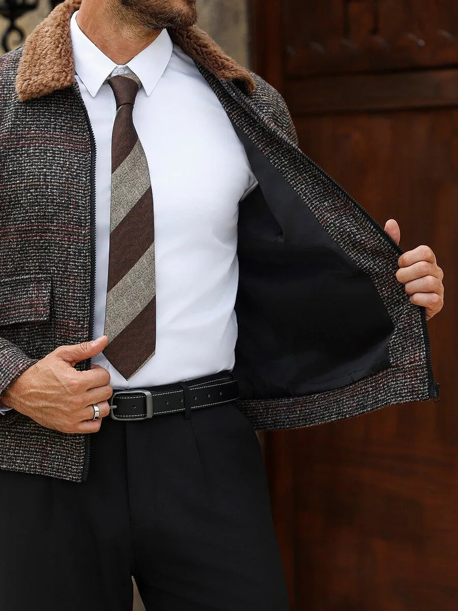 Bomberjack met collared neckline