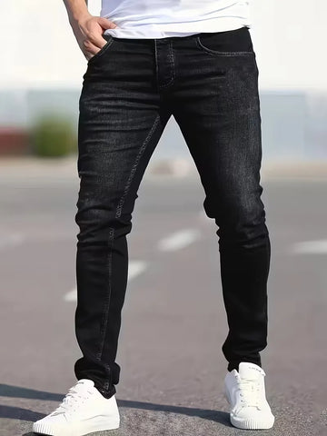 Slim fit jeans met vijf-pocket ontwerp