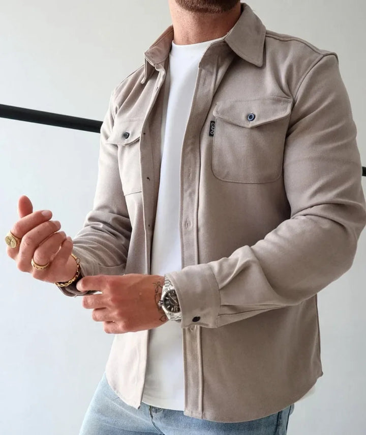 Overshirt met twee borstzakken