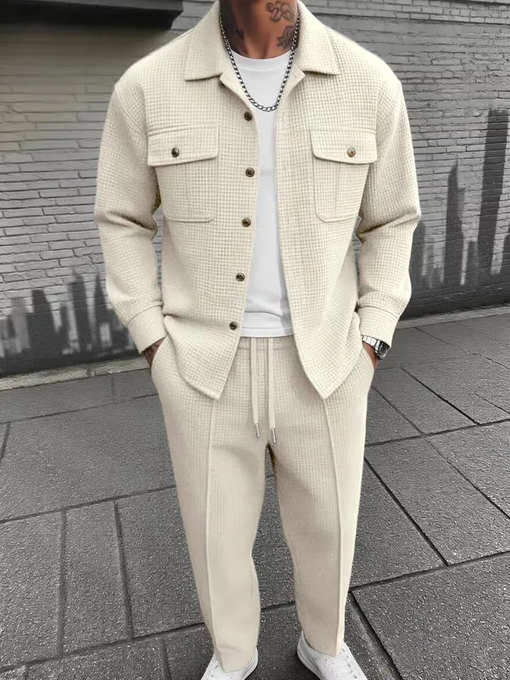 Lounge set met button-up cardigan