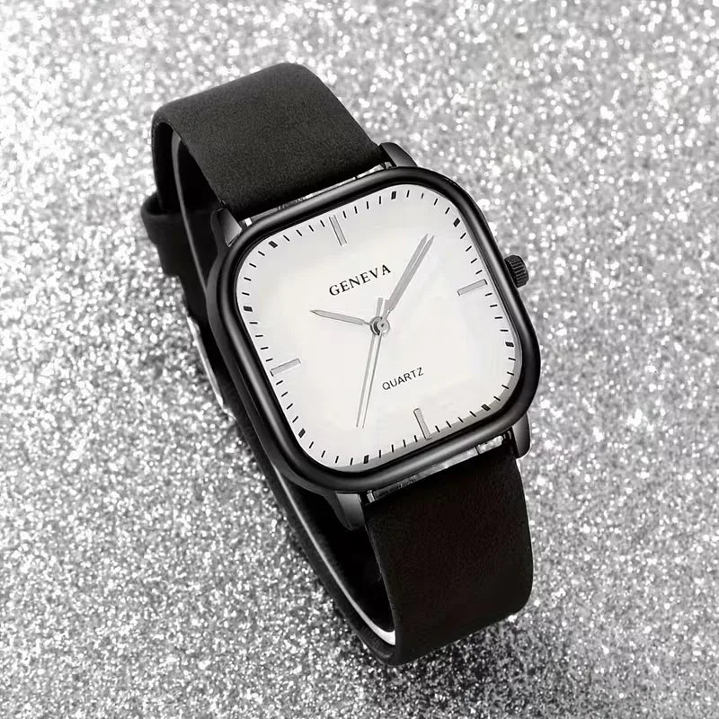 Analoge horloge met vierkante wijzerplaat