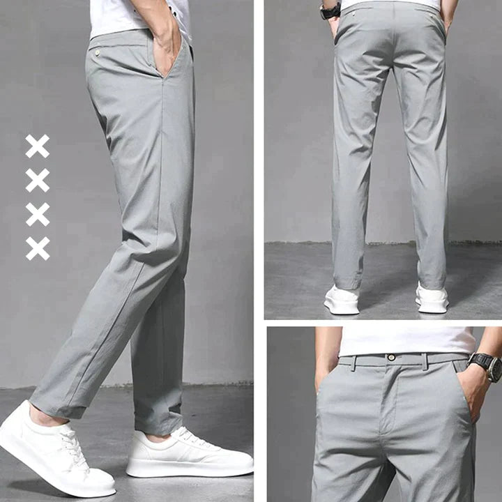 Aaron | Stretch broek in stijlvolle Dutch fashion. in de kleur Grijs voor heren in stijl ideaal voor de herfst.