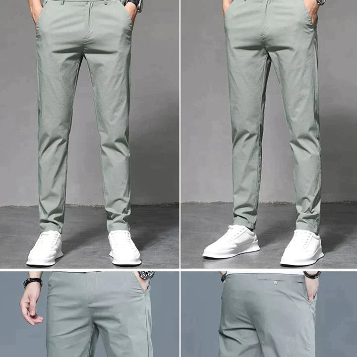 Aaron | Stretch broek in stijlvolle Dutch fashion. in de kleur Grijs voor heren in stijl ideaal voor de herfst.