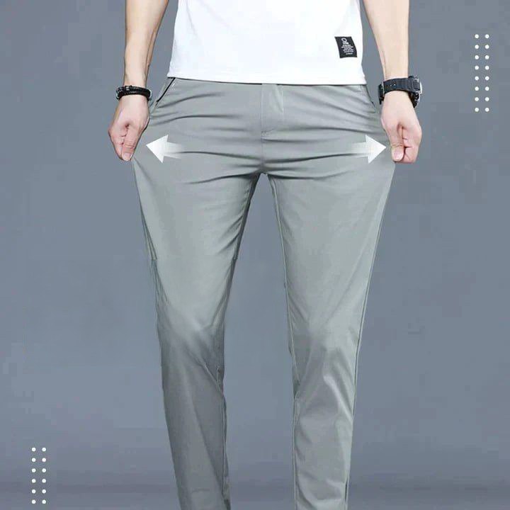 Aaron | Stretch broek in stijlvolle Dutch fashion. in de kleur Grijs voor heren in stijl ideaal voor de herfst.