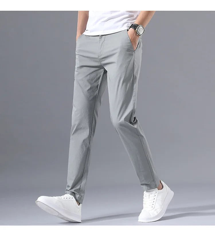 Aaron | Stretch broek in stijlvolle Dutch fashion. in de kleur Grijs voor heren in stijl ideaal voor de herfst.