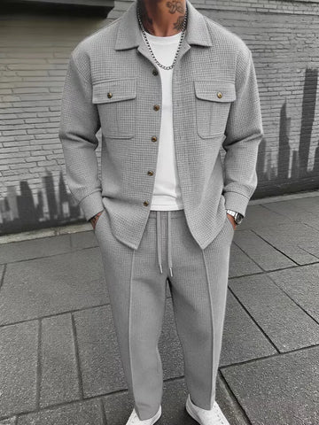 Lounge set met button-up cardigan