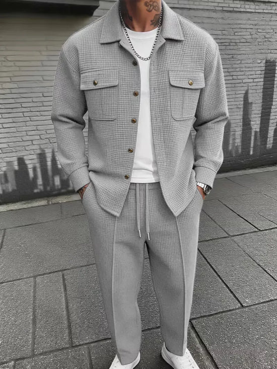 Lounge set met button-up cardigan