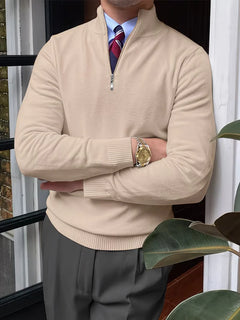 Trui met kraag en half-zip