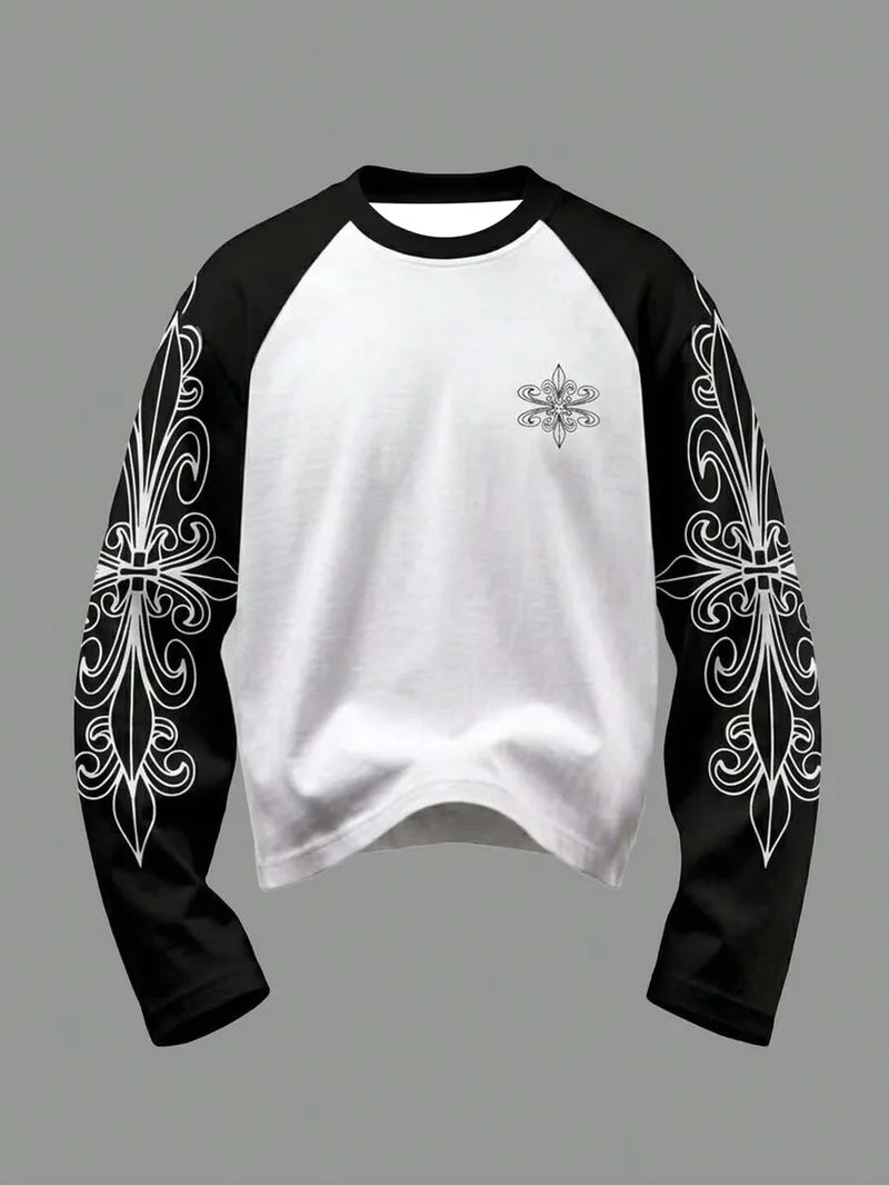 Longsleeve T-shirt met contrast