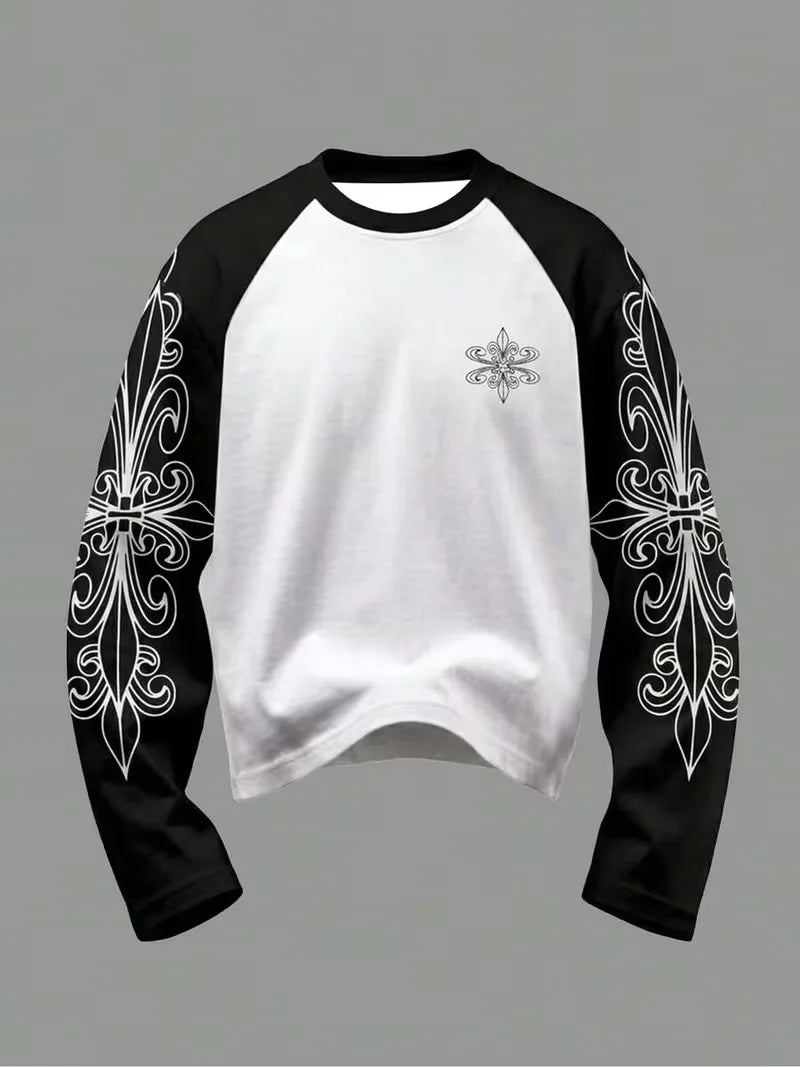 Longsleeve T-shirt met contrast