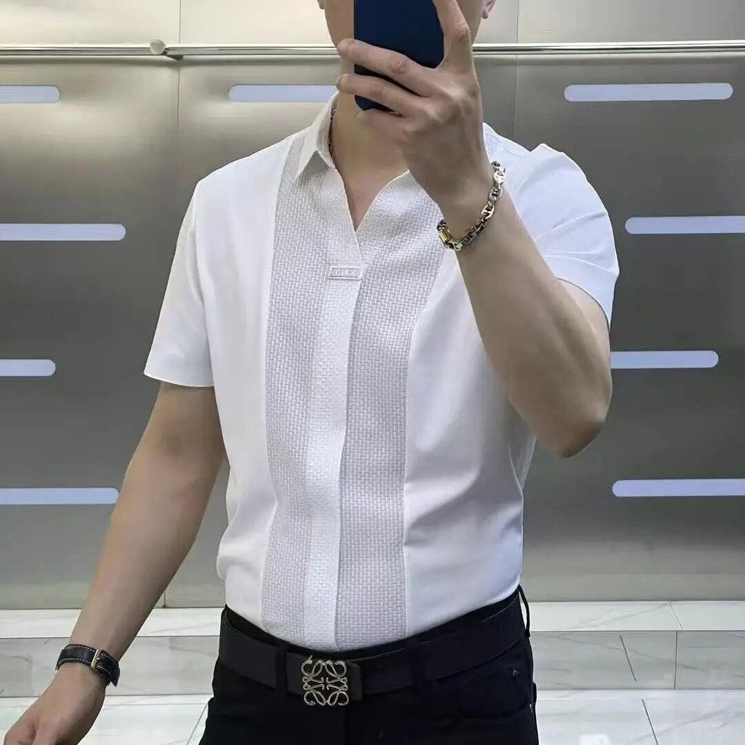 Adam | Polo-hals Zakelijk Casual Shirt in de kleur Wit voor heren in Formal stijl ideaal voor de zomer.