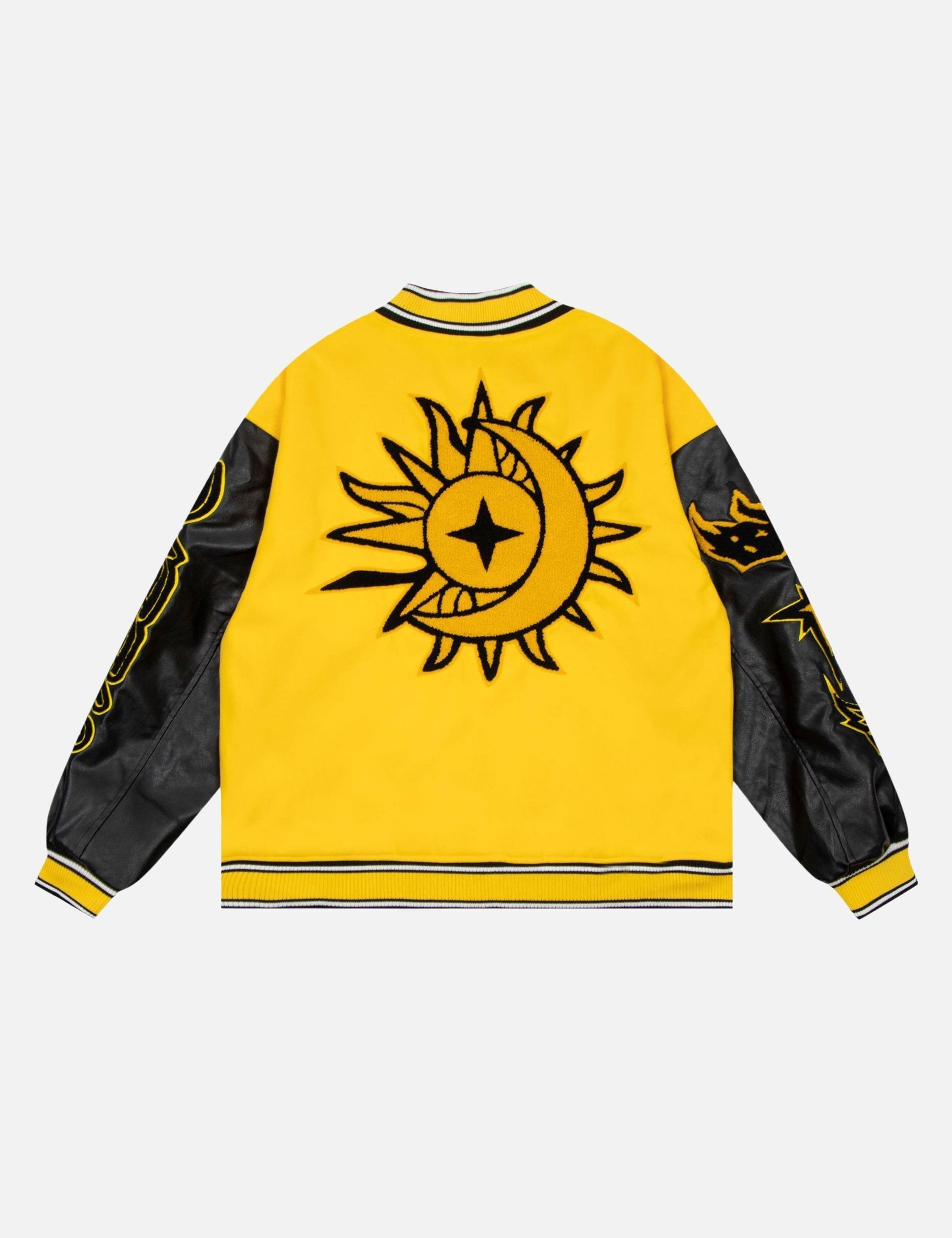 Adrien | Basic Baseball Jack in de kleur Geel voor heren in Casual stijl geschikt voor alle seizoenen.