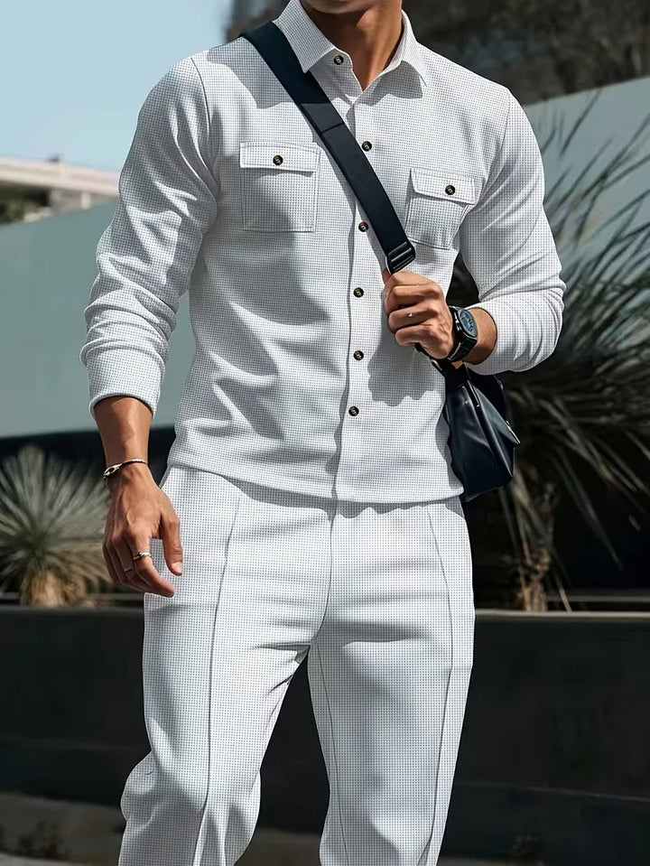 Lounge set met button-up cardigan