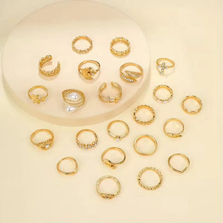 Set van 22 vintage ringen