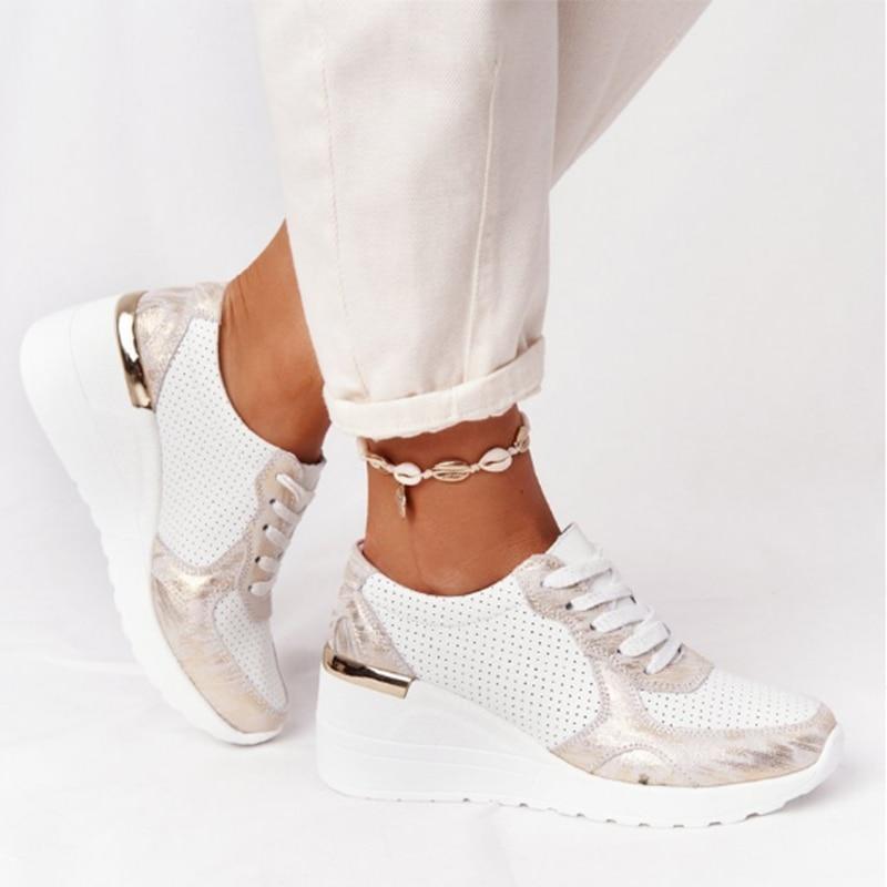 Air Sneakers | Nooit meer pijnlijke voeten in de kleur Beige voor dames in stijl geschikt voor alle seizoenen.