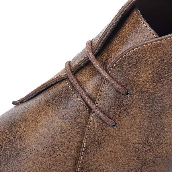 Albert | Vintage Lederen Enkelboots in de kleur Bruin voor heren in stijl ideaal voor de herfst.