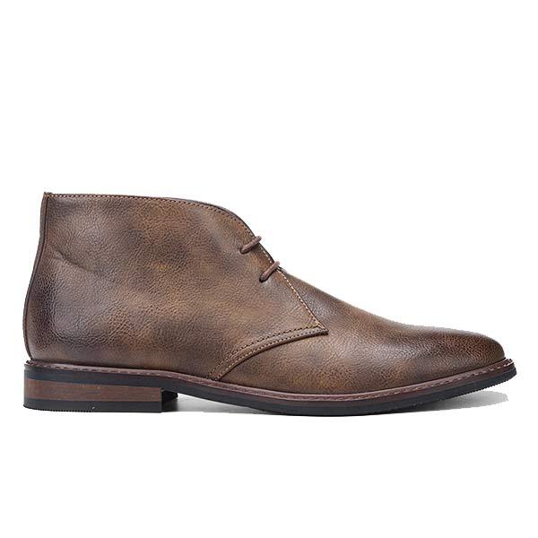 Albert | Vintage Lederen Enkelboots in de kleur Bruin voor heren in stijl ideaal voor de herfst.