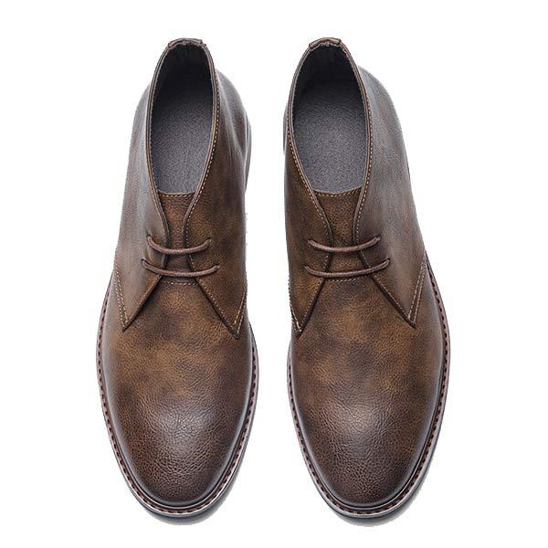 Albert | Vintage Lederen Enkelboots in de kleur Bruin voor heren in stijl ideaal voor de herfst.