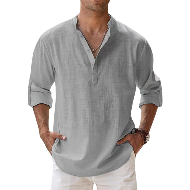 Alexander | Casual herenoverhemd in de kleur Grijs voor heren in stijl ideaal voor de zomer.