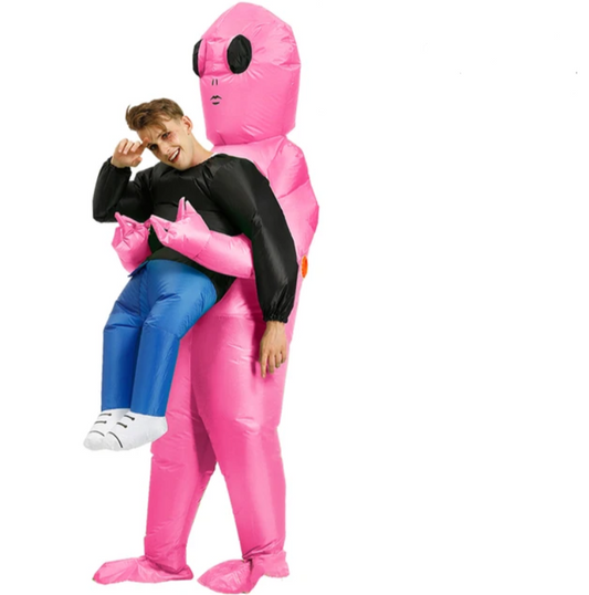 Alien Kostuum voor carnaval (Kids & Adults) in de kleur Roze voor in stijl geschikt voor alle seizoenen.