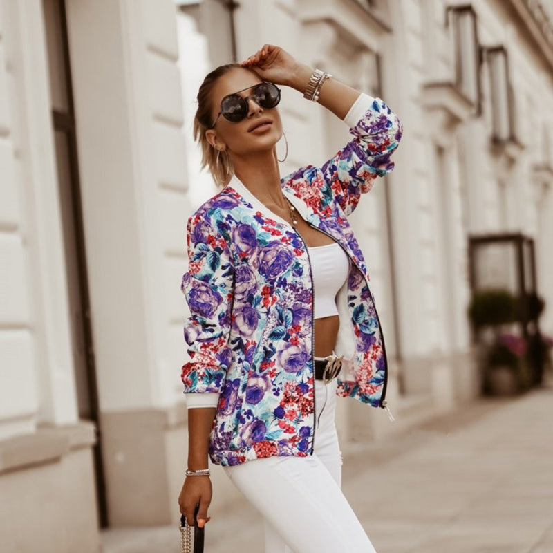 Amber | Elegante bohemian blazer in de kleur Blauw voor dames in Formal stijl ideaal voor de lente.