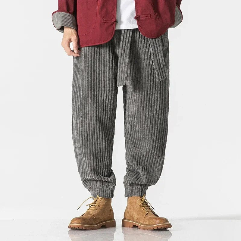 Andrew | Stijlvolle corduroy broek in de kleur Geel voor heren in stijl ideaal voor de herfst.