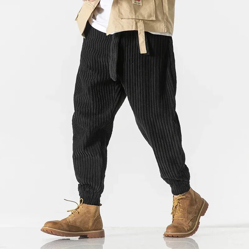 Andrew | Stijlvolle corduroy broek in de kleur Geel voor heren in stijl ideaal voor de herfst.