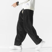 Andrew | Stijlvolle corduroy broek in de kleur Zwart voor heren in stijl ideaal voor de herfst.