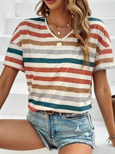 Stijlvol Gestreept Dames T-shirt - Anouk