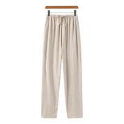 Antoon | Stijlvolle Ibiza outfit van linnen met loafers in de kleur Beige/Marineblauw voor heren in Beach stijl ideaal voor de zomer.