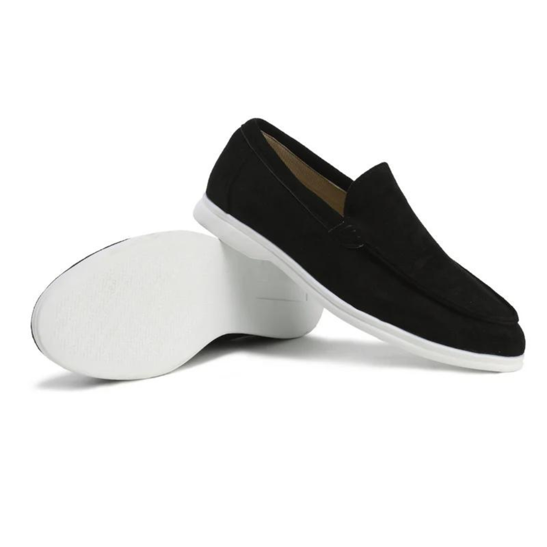 Antoon | Stijlvolle Ibiza outfit van linnen met loafers in de kleur Beige/Marineblauw voor heren in Beach stijl ideaal voor de zomer.
