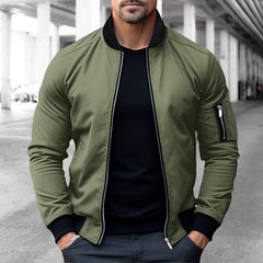Armand | Stijlvol bomberjack voor mannen in de kleur Groen voor heren in Streetwear stijl ideaal voor de herfst.