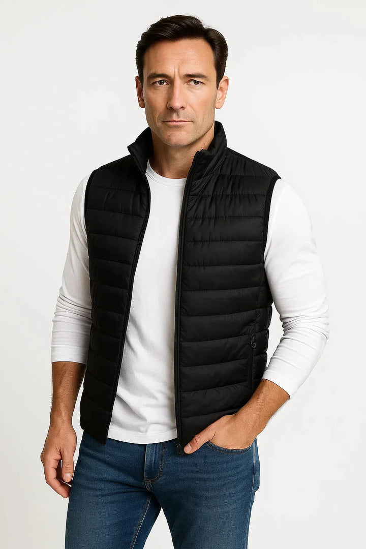 Bodywarmer met mock neckline