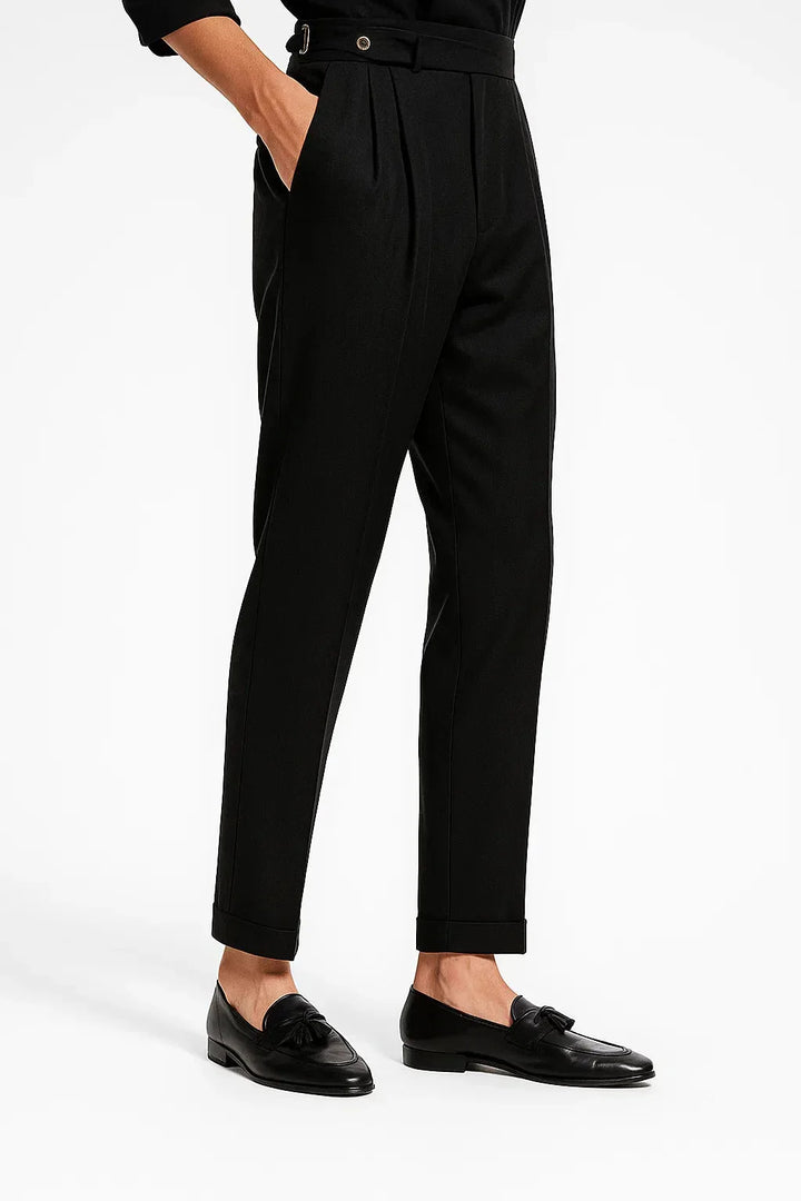 Slim-fit pantalons met pleats