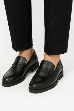 Oxfords leren schoenen met ronde neus