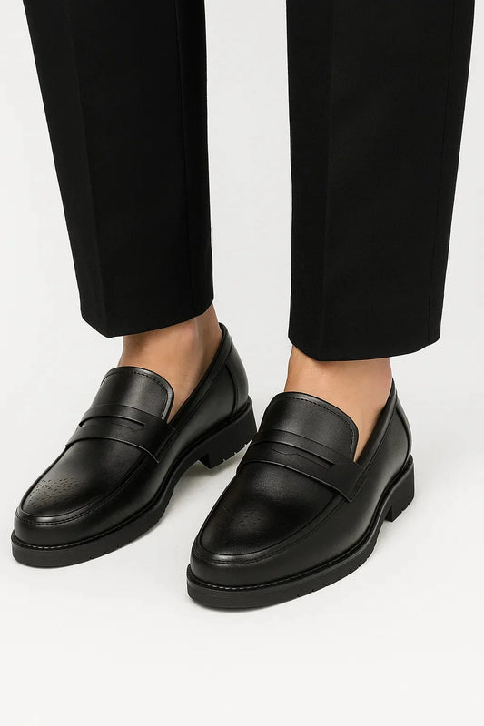 Oxfords leren schoenen met ronde neus