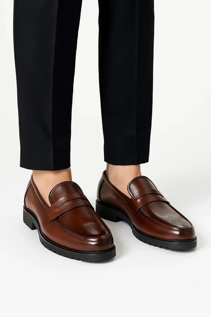 Oxfords leren schoenen met ronde neus