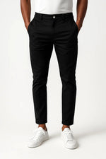 Chino's slim fit met zijzakken