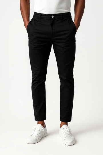 Chino's slim fit met zijzakken