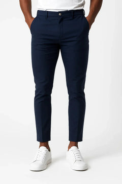 Chino's slim fit met zijzakken