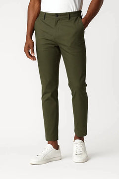 Chino's slim fit met zijzakken