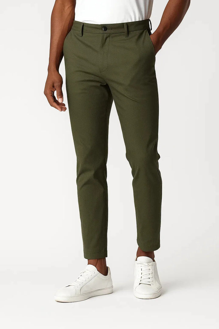 Chino's slim fit met zijzakken