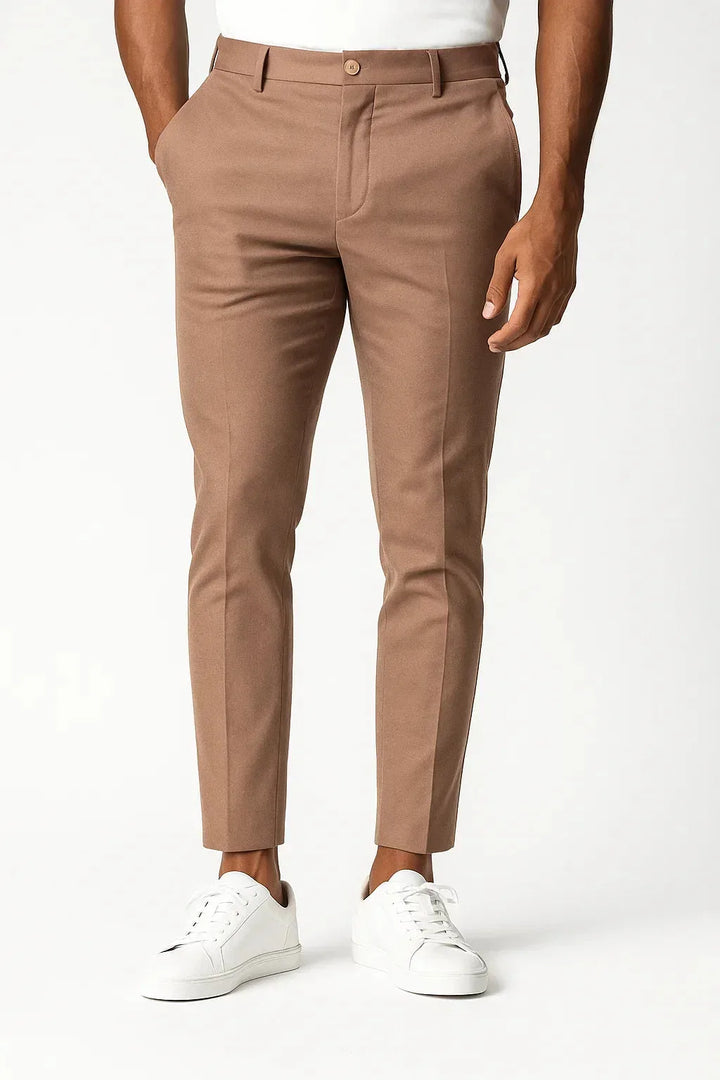 Chino's slim fit met zijzakken