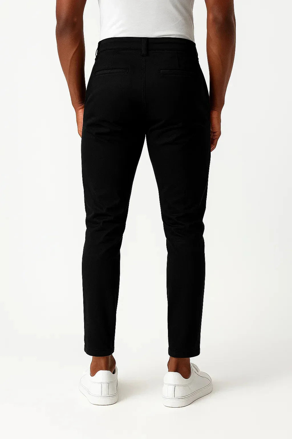Chino's slim fit met zijzakken