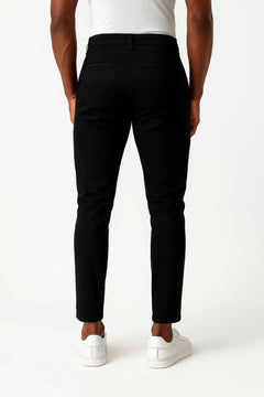 Chino's slim fit met zijzakken
