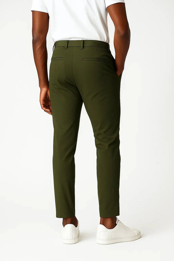 Chino's slim fit met zijzakken