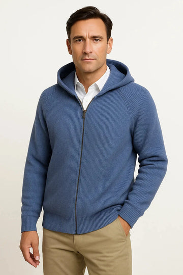 Cardigan met capuchon en rits