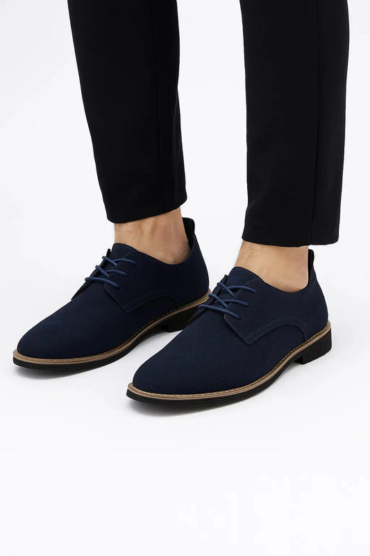 Oxfords met suede leren bovenwerk